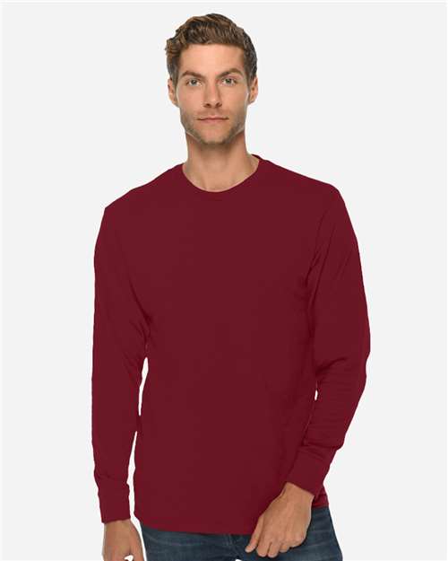 Burgundy Heavyweight Long Sleeve T-Shirt - LS15009