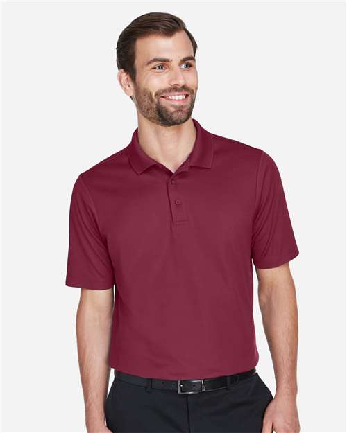 Burgundy Men&#39;s CrownLux Performance® Plaited Polo - DG20