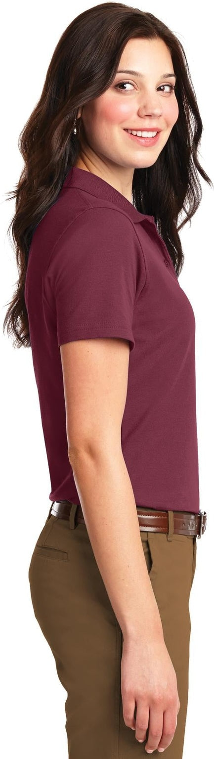 Burgundy Port Authority Women's Stain-Resistant Polo. L510