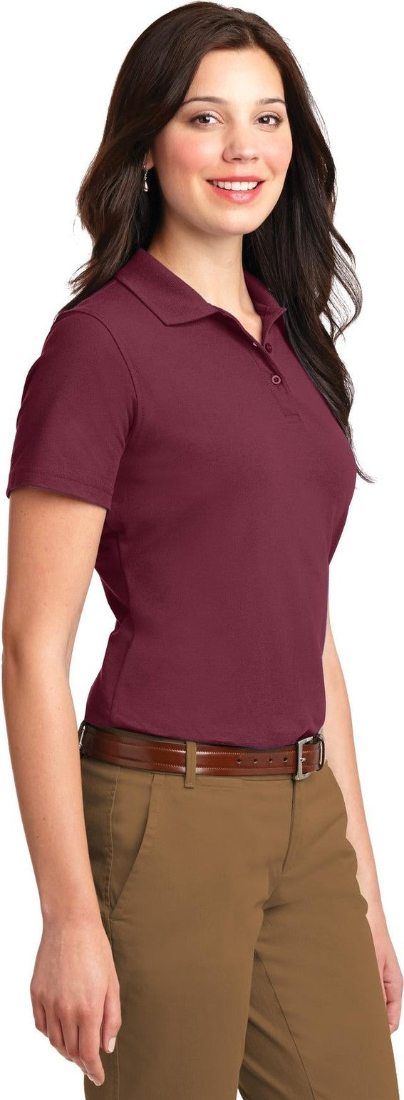 Burgundy Port Authority Women's Stain-Resistant Polo. L510