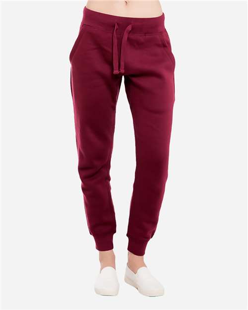Rear View of Burgundy Premium Jogger Pants - LST006