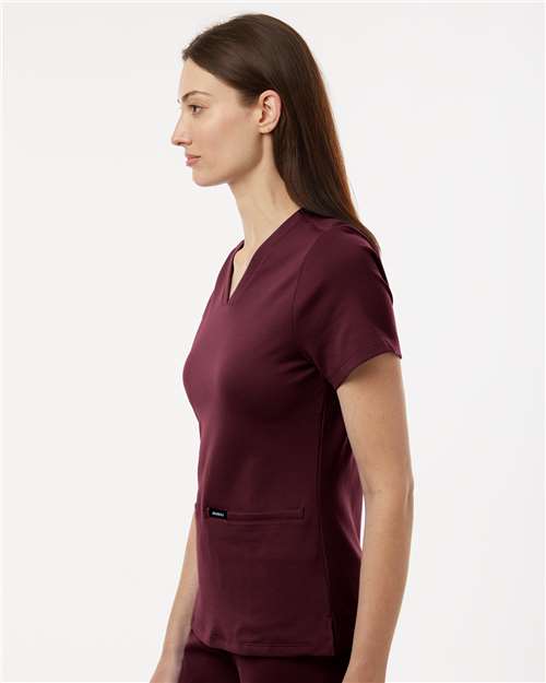 Burgundy Women&#39;s Cesi Ultrasoft Scrub V-Neck Top - W30003