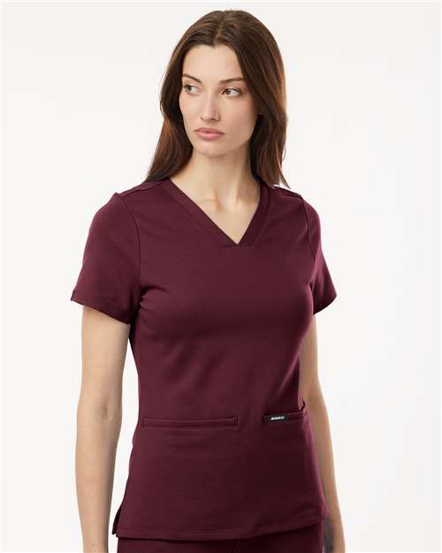 Burgundy Women&#39;s Cesi Ultrasoft Scrub V-Neck Top - W30003