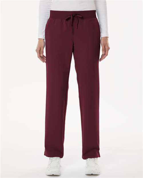 Burgundy Women&#39;s Xenos Essential Knit-Waist Scrub Pants - Petite Sizes - W20001P