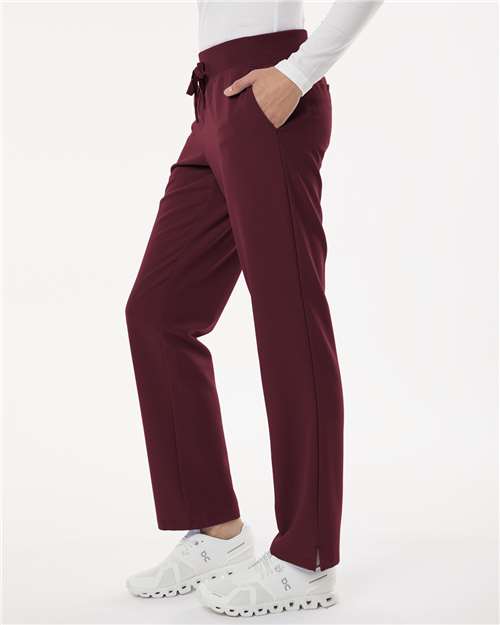 Burgundy Women&#39;s Xenos Essential Knit-Waist Scrub Pants - Petite Sizes - W20001P