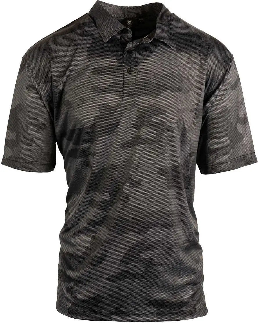 Burnside 0101 Golf Polo - Black Camo - s