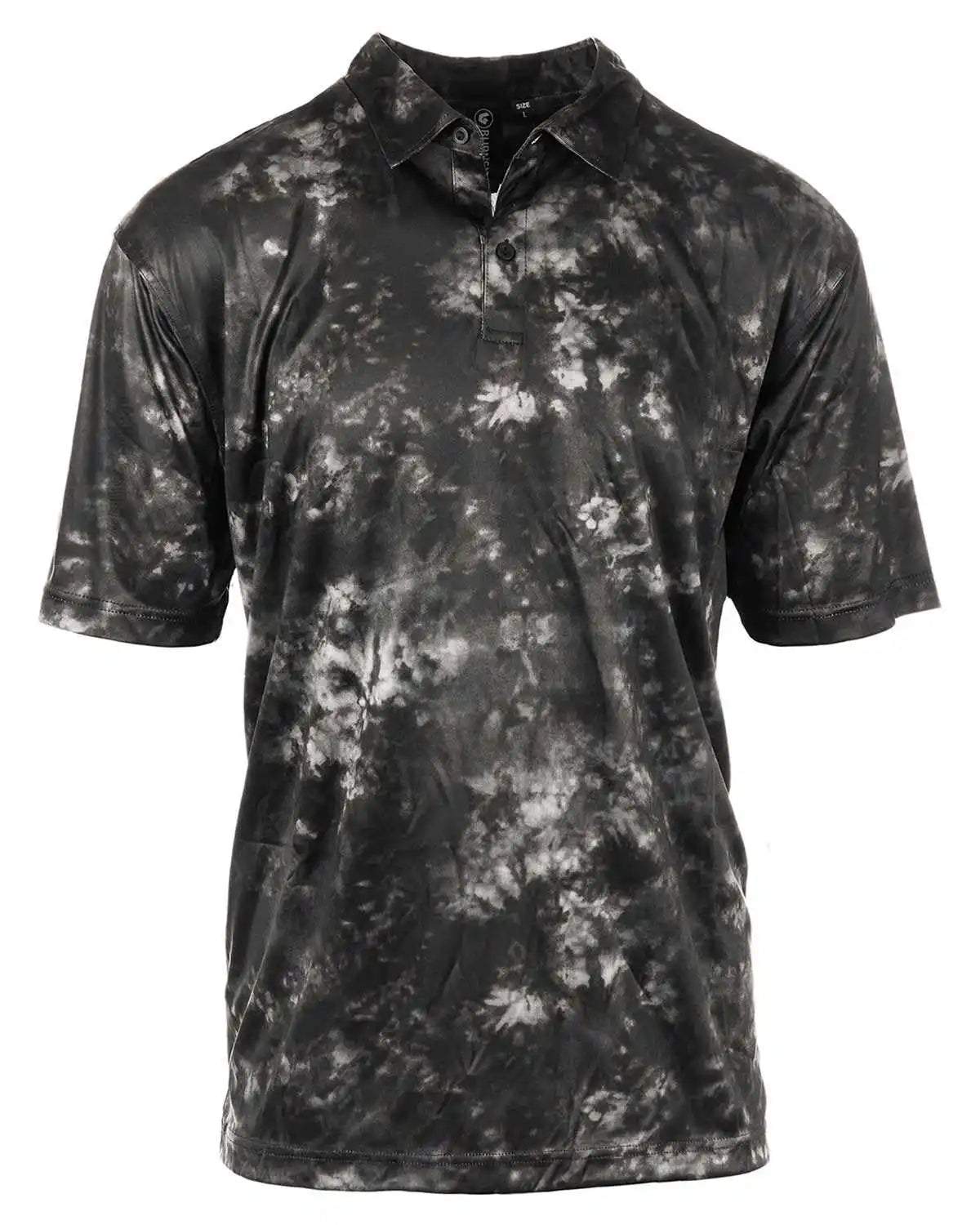 Burnside 0101 Golf Polo Black Tie Dye