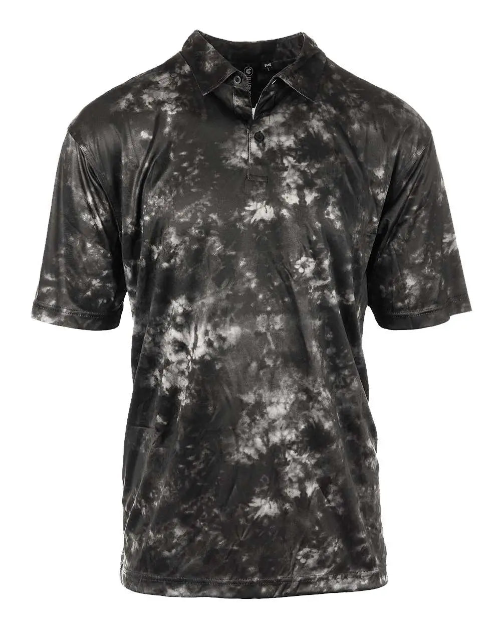 Burnside 0101 Golf Polo - Black Tie Dye - s