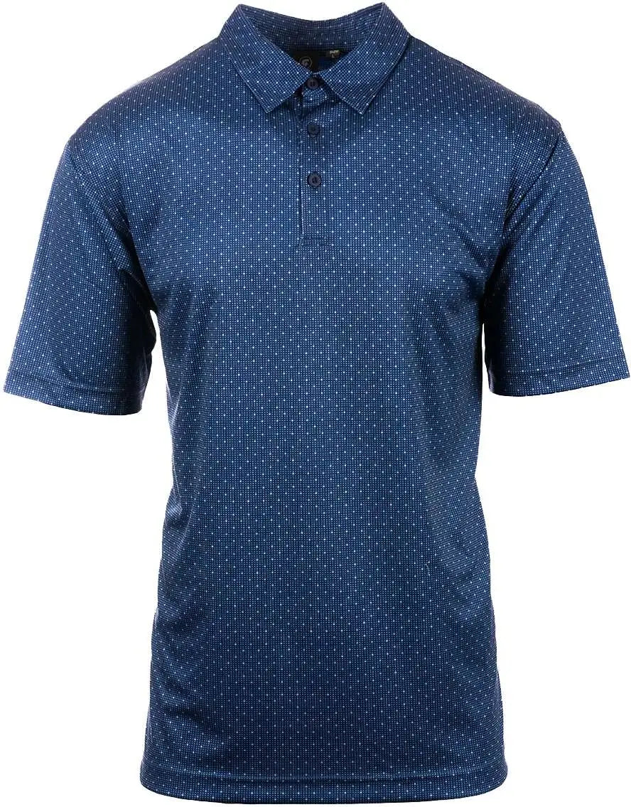 Burnside 0101 Golf Polo - Navy Dot - s