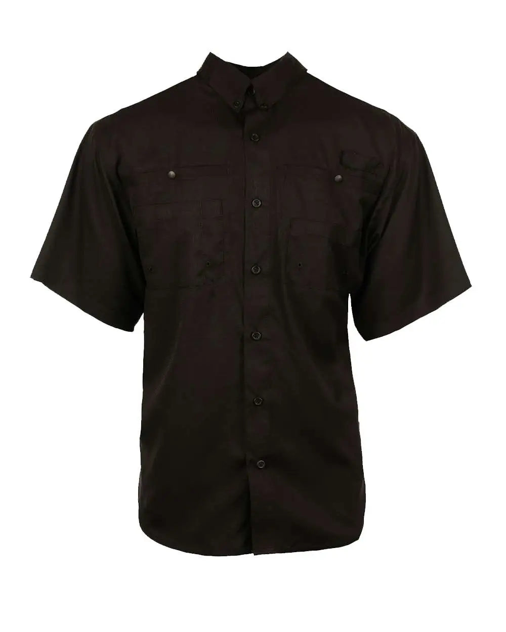 Burnside 2297 Baja Short Sleeve Fishing Shirt - Black - s