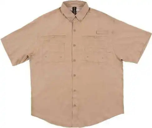 Burnside 2297 Baja Short Sleeve Fishing Shirt - Sand