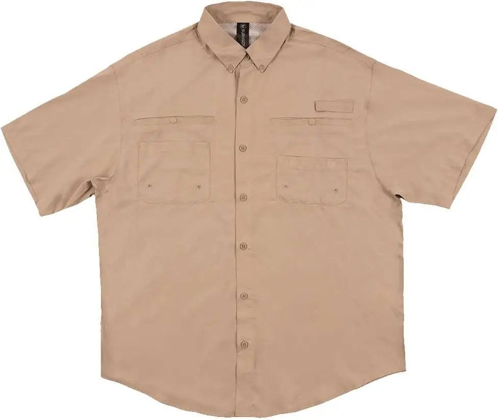 Burnside 2297 Baja Short Sleeve Fishing Shirt - Sand - s