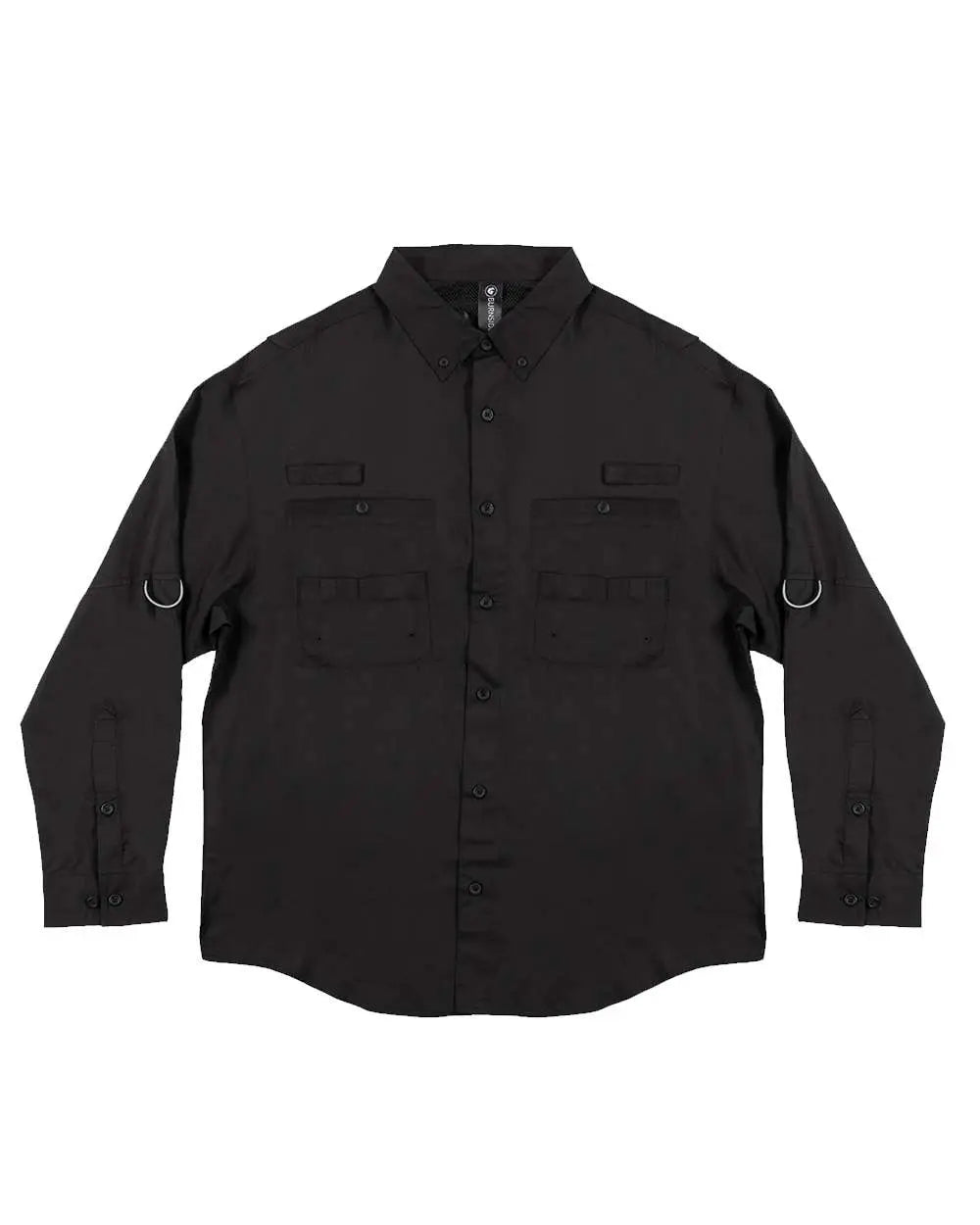Burnside 2299 Baja Long Sleeve Fishing Shirt - Black - s