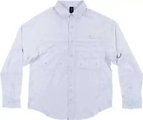 Burnside 2299 Baja Long Sleeve Fishing Shirt - White