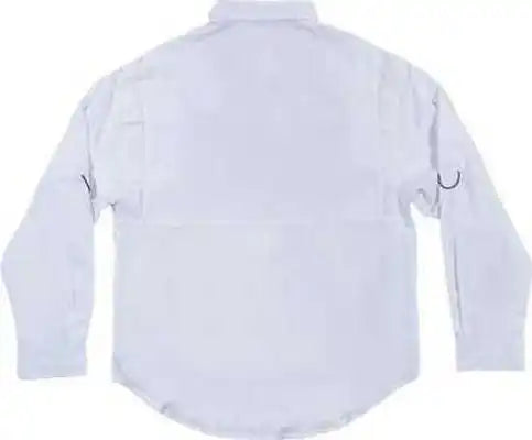 Burnside 2299 Baja Long Sleeve Fishing Shirt - White