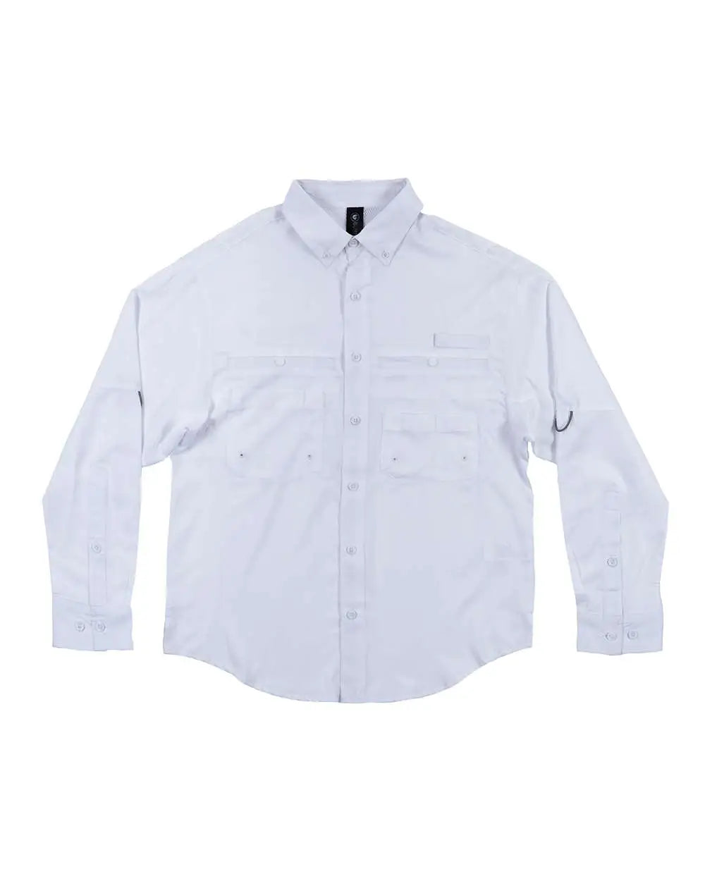 Burnside 2299 Baja Long Sleeve Fishing Shirt - White - s