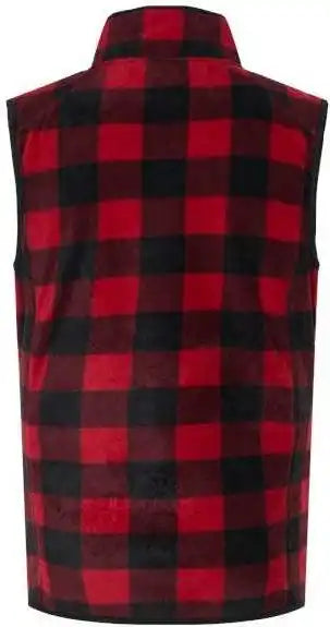 Burnside 3012 Polar Fleece Vest - Red Black