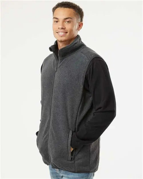 Burnside 3012b Polar Fleece Vest - 3012 - Heather Charcoal