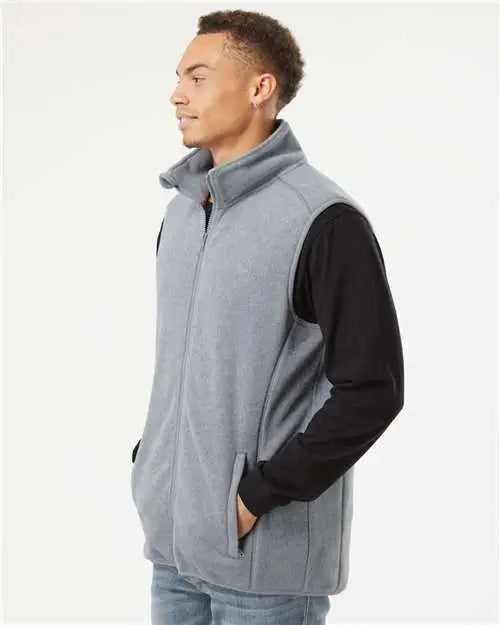 Burnside 3012b Polar Fleece Vest - 3012 - Heather Gray