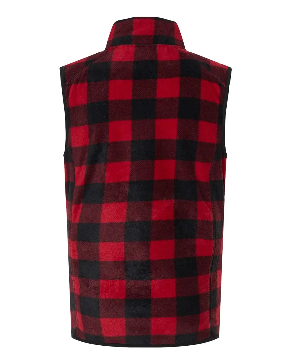 Burnside 3012b Polar Fleece Vest - 3012 - Red Black - Red/ / Adult s