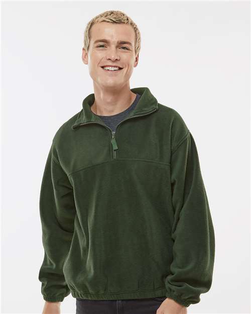 Burnside 3052 Polar Fleece Quarter-zip Pullover - Army