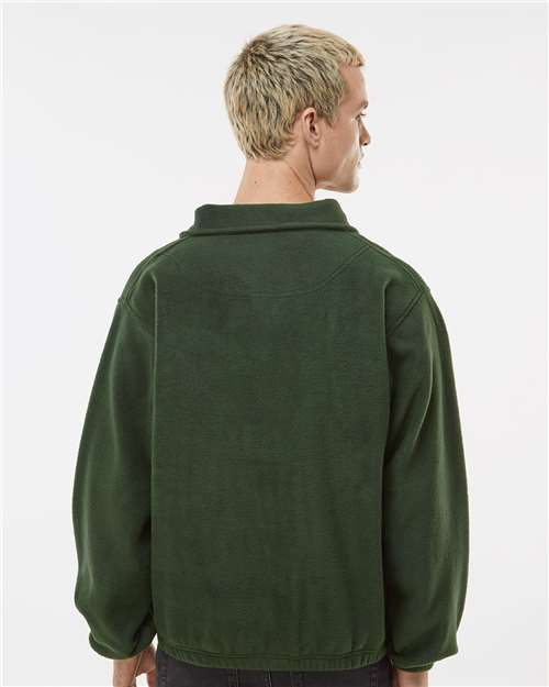 Burnside 3052 Polar Fleece Quarter-zip Pullover - Army