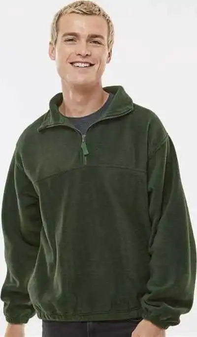 Burnside 3052 Polar Fleece Quarter Zip Pullover Army