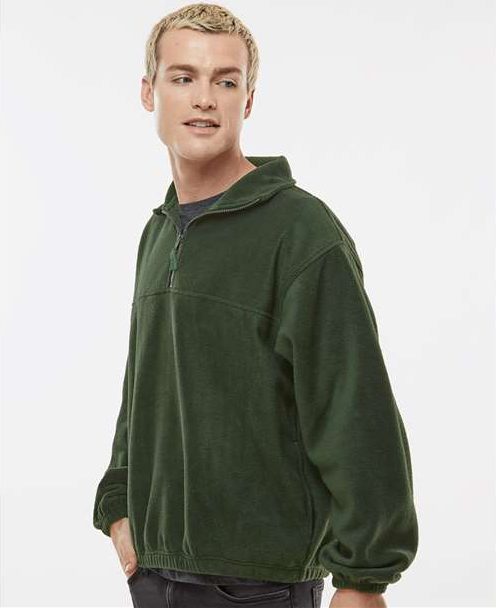 Burnside 3052 Polar Fleece Quarter-zip Pullover - Army