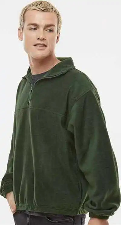 Burnside 3052 Polar Fleece Quarter Zip Pullover Army