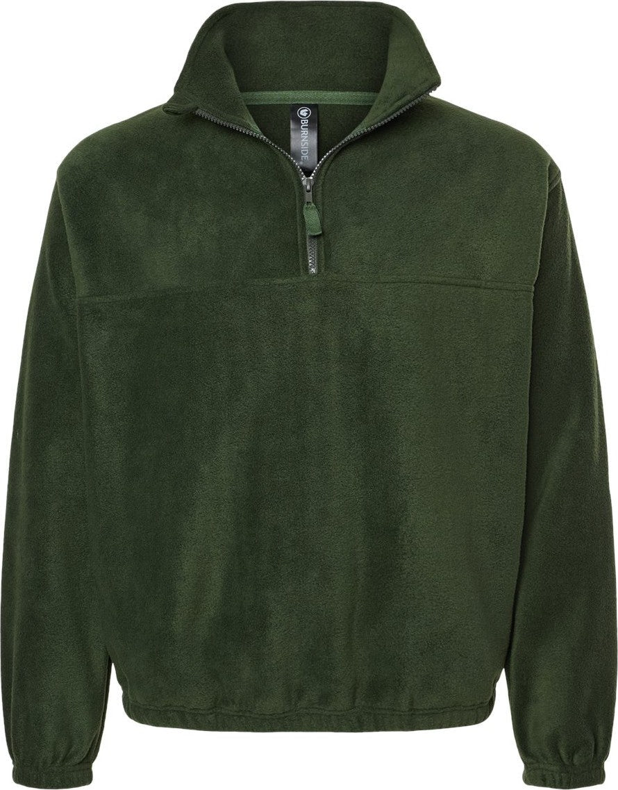 Burnside 3052 Polar Fleece Quarter-zip Pullover - Army - Olive / s