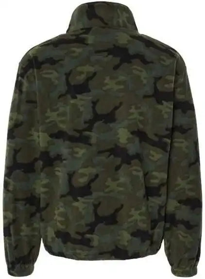 Burnside 3052 Polar Fleece Quarter-zip Pullover - Green Camo