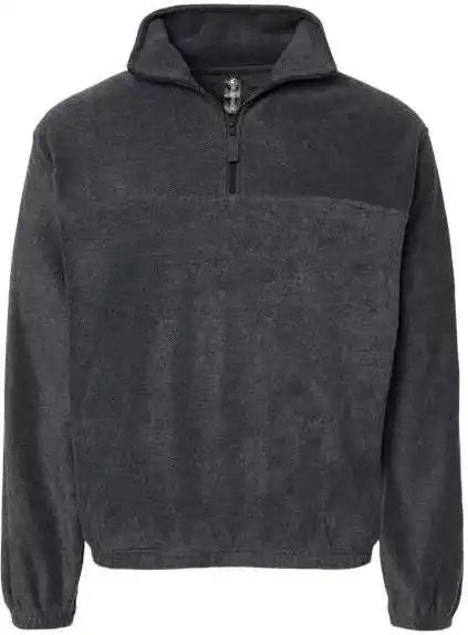 Burnside 3052 Polar Fleece Quarter-zip Pullover - Heather Charcoal