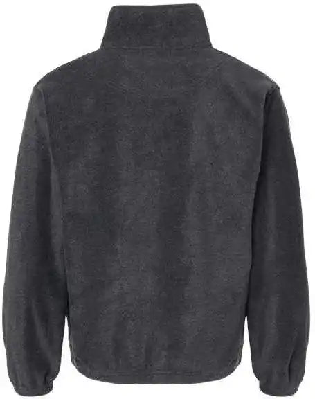 Burnside 3052 Polar Fleece Quarter-zip Pullover - Heather Charcoal