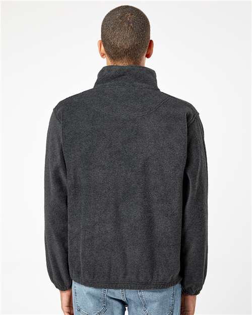 Burnside 3052 Polar Fleece Quarter-zip Pullover - Heather Charcoal