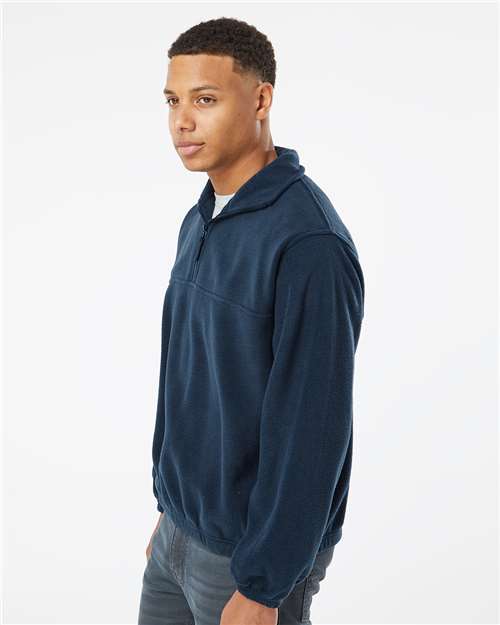 Burnside 3052 Polar Fleece Quarter-zip Pullover - Navy