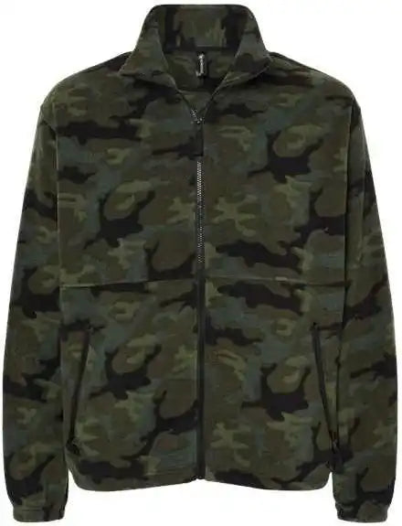 Burnside 3062 Polar Fleece Full-zip Jacket - Green Camo