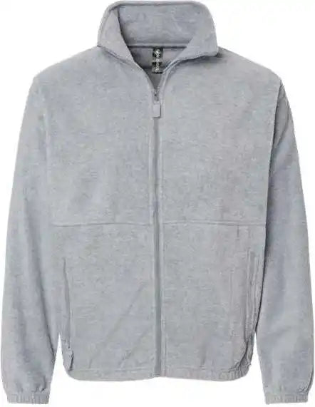 Burnside 3062 Polar Fleece Full Zip Jacket Heather Grey