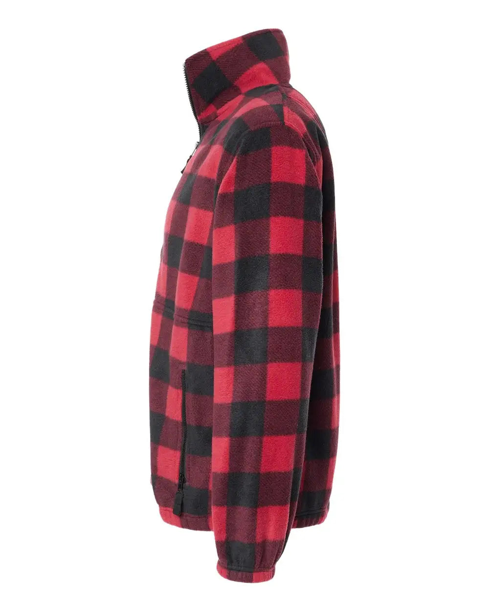 Burnside 3062 Polar Fleece Full-zip Jacket - Red Black