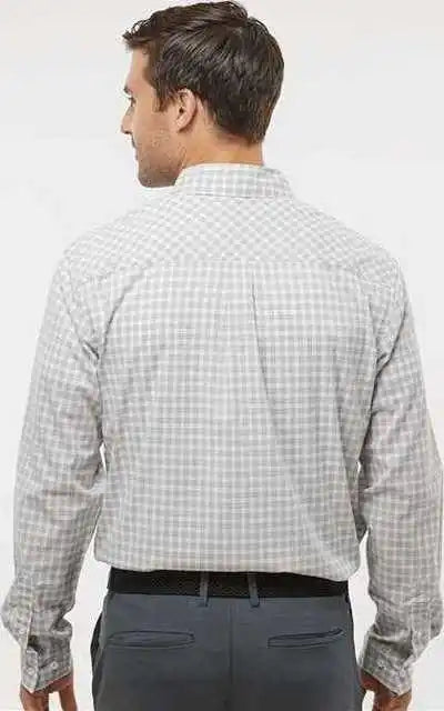 Burnside 3291 Technical Stretch Burn Shirt Gray White Gingham