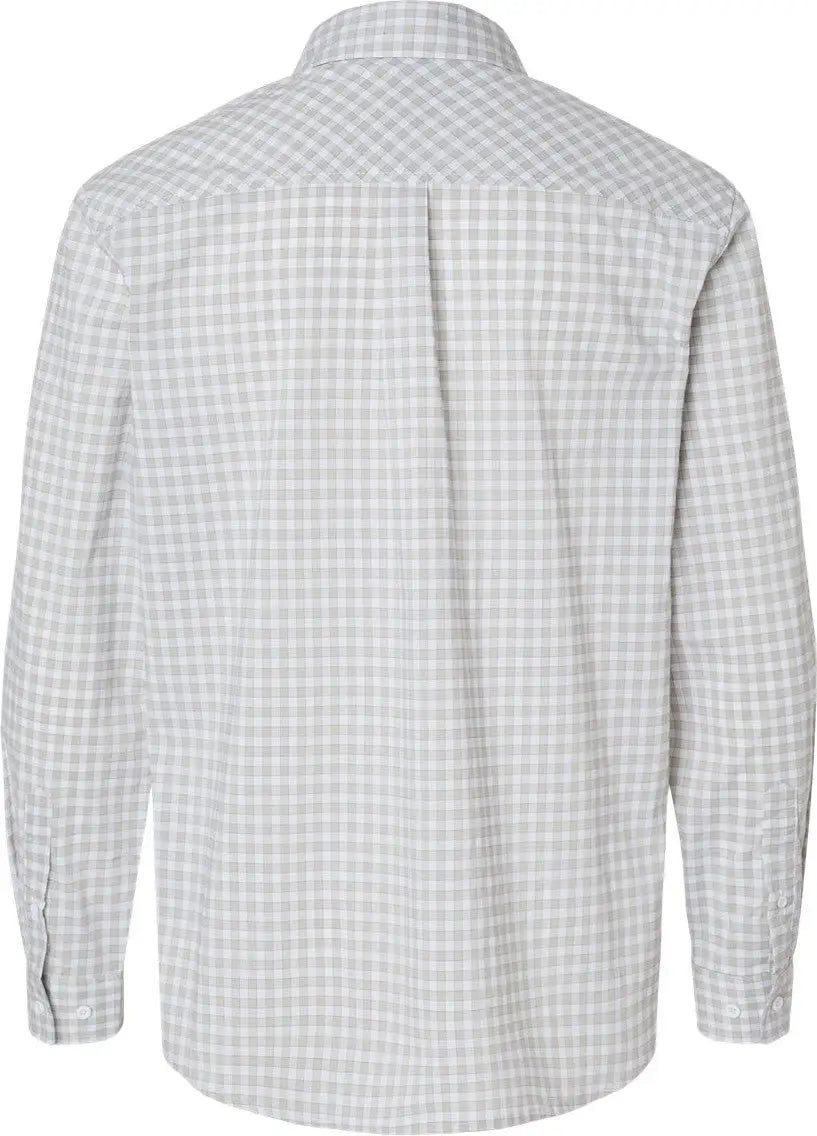 Burnside 3291 Technical Stretch Burn Shirt - Grey White Gingham - Gray / s