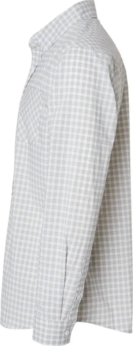 Burnside 3291 Technical Stretch Burn Shirt - Grey White Gingham