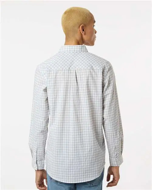 Burnside 3291 Technical Stretch Burn Shirt - Grey White Gingham