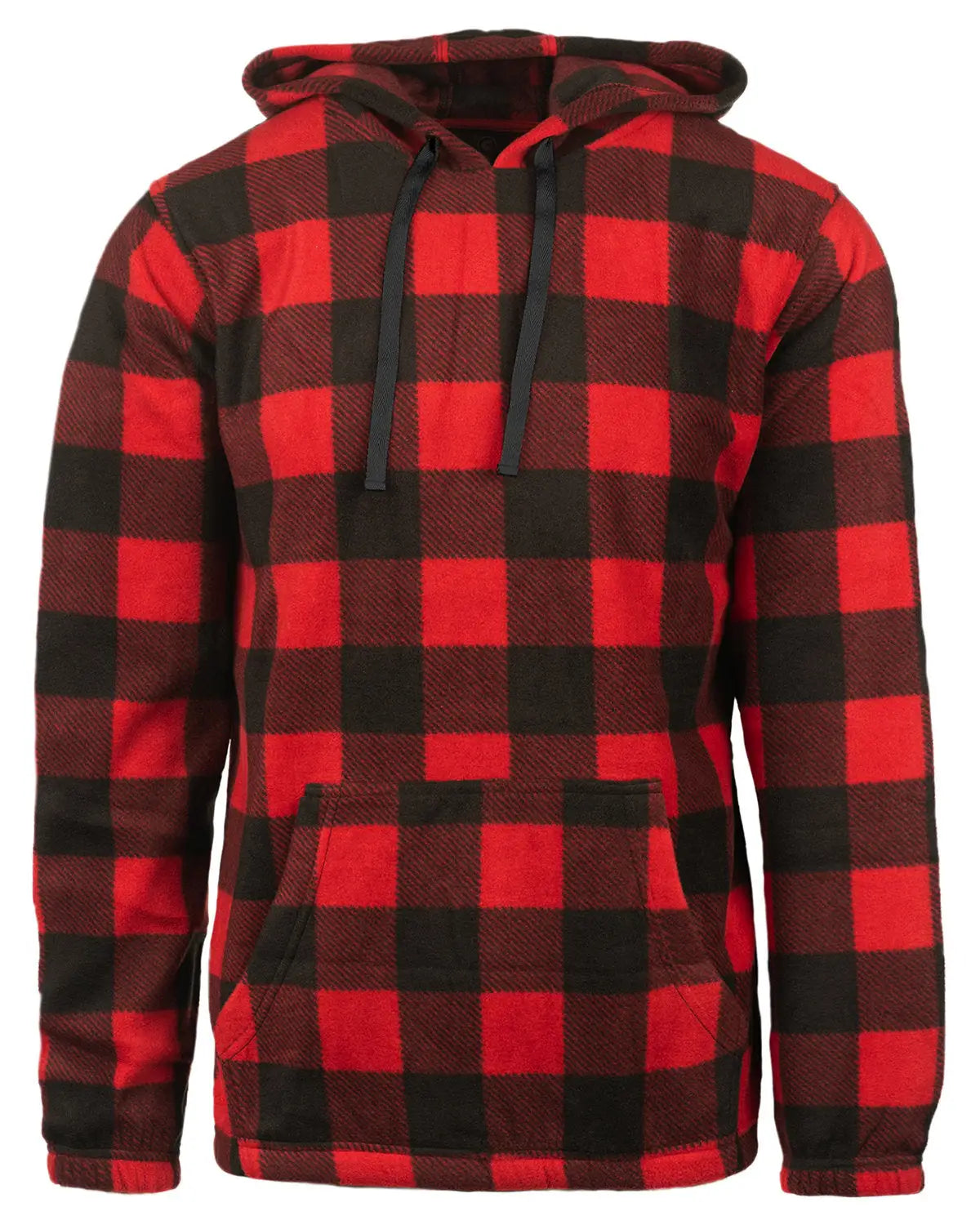 Burnside 3500b Polar Fleece Hooded Pullover - 3500 - Red Black