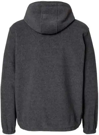Burnside 3600 Polar Fleece Quarter-zip Scuba Hooded Pullover - Heather Charcoal