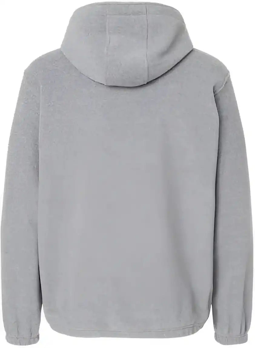 Burnside 3600 Polar Fleece Quarter-zip Scuba Hooded Pullover - Heather Grey