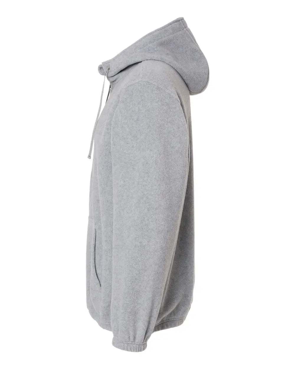 Burnside 3600b Polar Fleece Quarter-zip Hooded Pullover - 3600 - Heather Gray