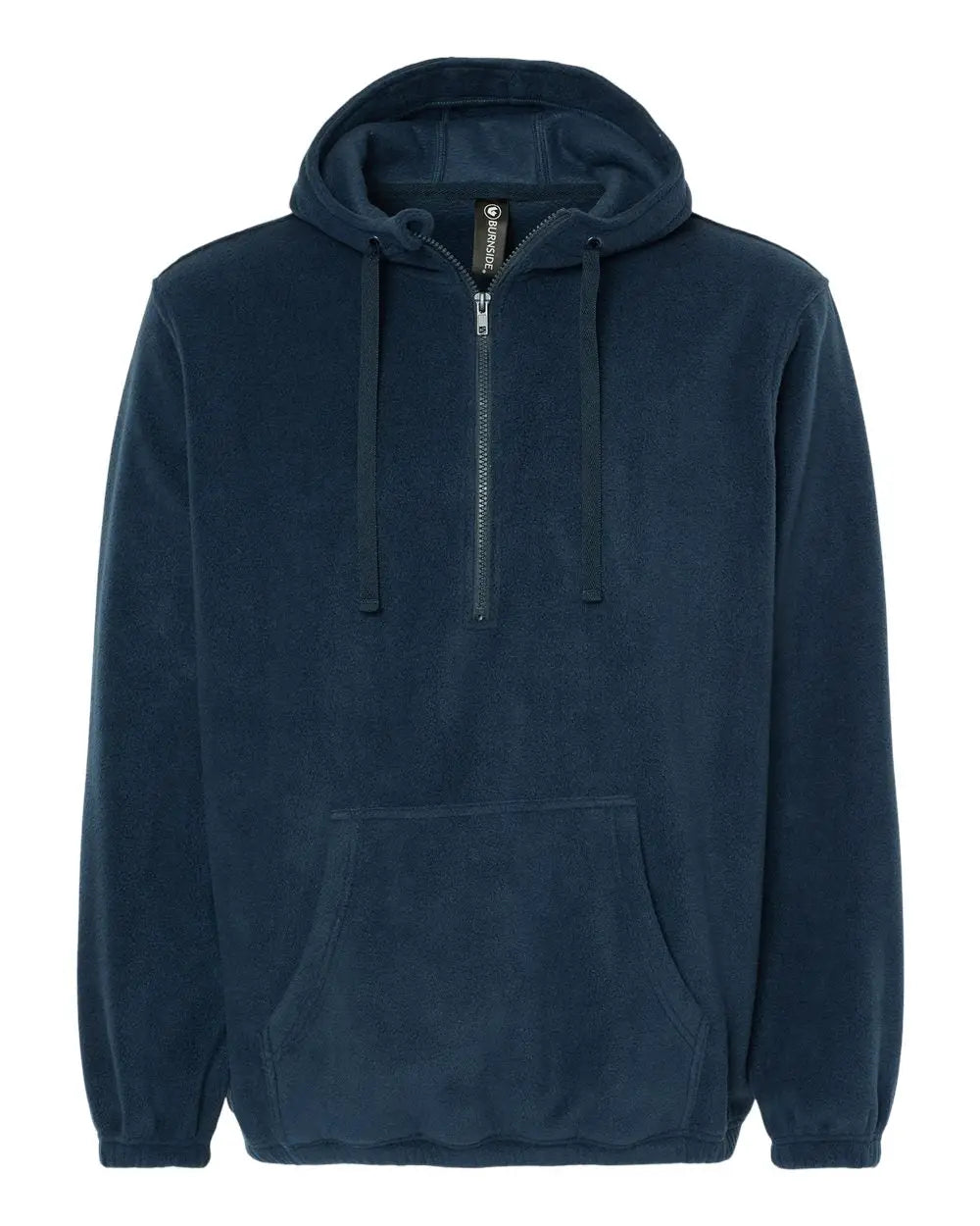 Burnside 3600b Polar Fleece Quarter-zip Hooded Pullover - 3600 - Navy - Adult s