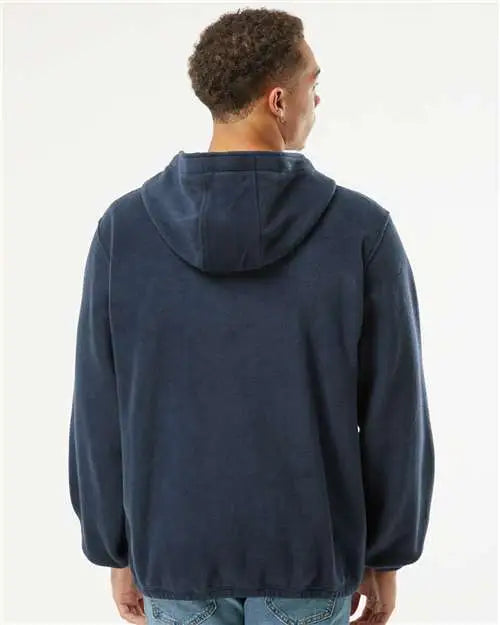 Burnside 3600b Polar Fleece Quarter-zip Hooded Pullover - 3600 - Navy