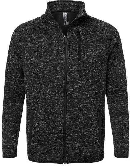 Burnside 3901 Sweater Knit Jacket - Heather Black