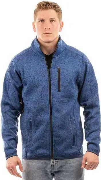 Burnside 3901 Sweater Knit Jacket Heather Navy